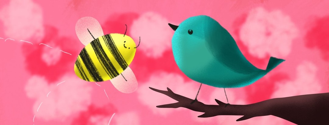 a bird and a bee