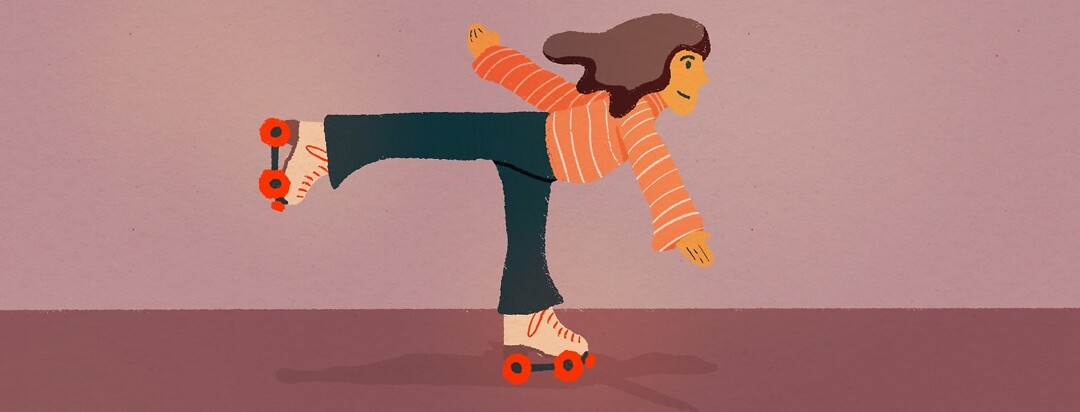 person on roller skates